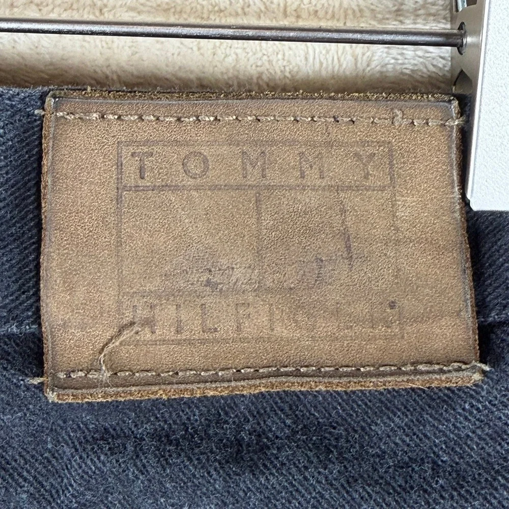 Vintage Tommy Hilfiger Jeans Mens 34x30 Black Relaxed Straight Leg Denim Y2K 90s